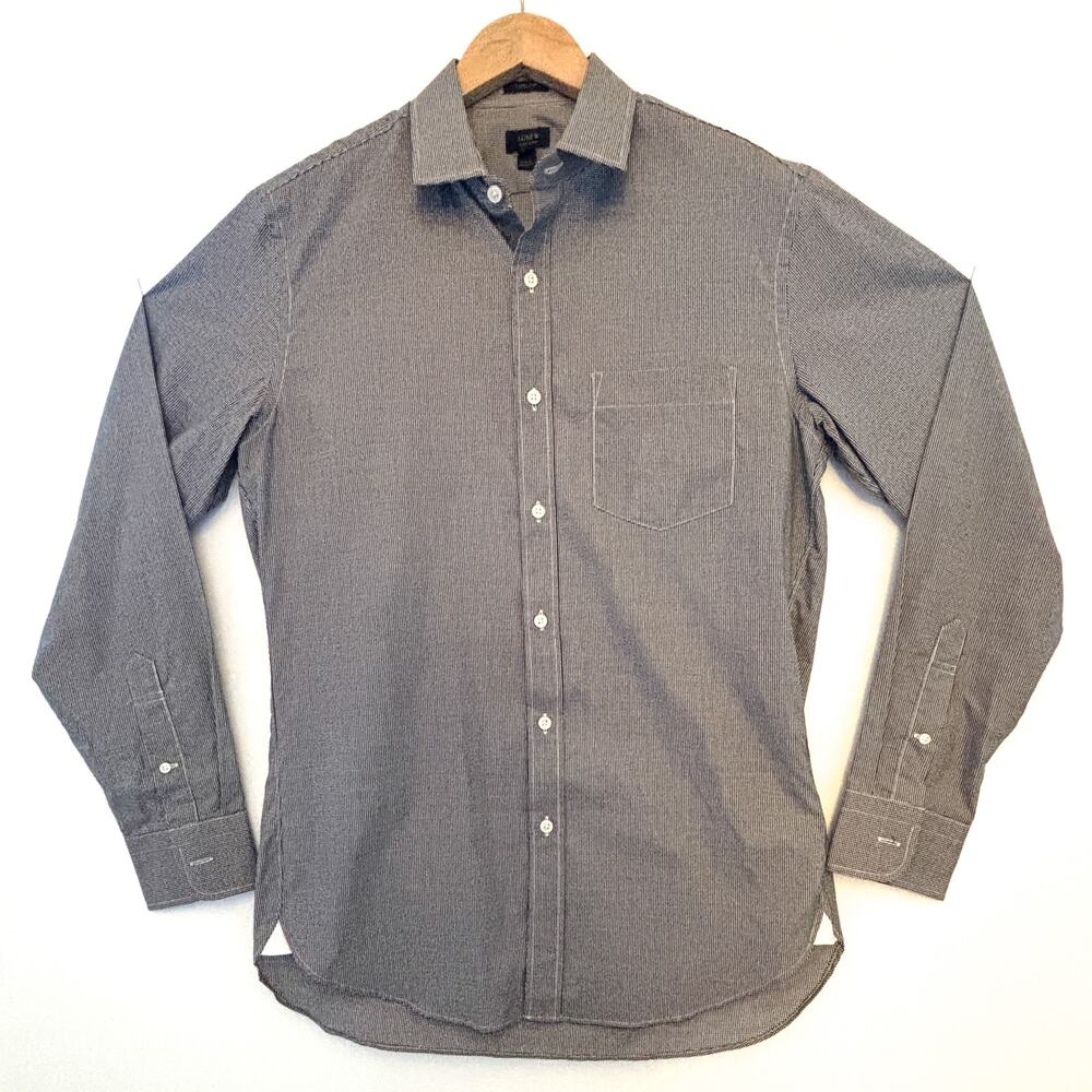 Brand New, Men's J Crew Shirt, Black White Micro Check Pattern, Medium
